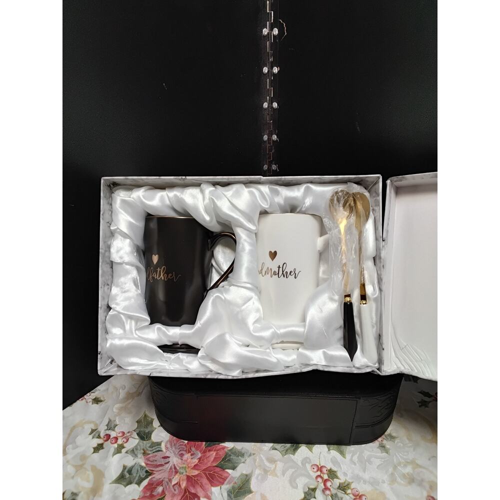 Godparents Gift Cup for Godmother and Godfather in gift box
